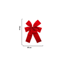 Fundă roșie de organza de Crăciun 50 x 40 cm Panglică 4,2 x 2 m Decorațiune suspendată pentru uși Fundă gata de utilizare din material nețesut 6