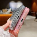 Funda transparente con compartimento para tarjeta Samsung Galaxy A55 Corazones de colores pequeños Resistente Esquinas reforzadas 6