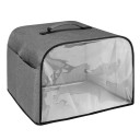 Funda transparente gris para electrodomésticos de cocina 36 x 34 x 25 cm Impermeable y a prueba de polvo con bolsillos y asa superior 1