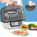 Funda transparente gris para electrodomésticos de cocina 36 x 34 x 25 cm Impermeable y a prueba de polvo con bolsillos y asa superior 6