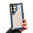 Funda transparente resistente para Samsung Galaxy A55 con marco de color esquinas reforzadas protección de cámara laterales antideslizantes 9
