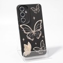 Funda trasera para Samsung Galaxy A36 con motivo de mariposas Silicona Resistente Marco alrededor de la cámara Superficie texturizada Líneas 4