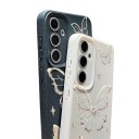 Funda trasera para Samsung Galaxy A36 con motivo de mariposas Silicona Resistente Marco alrededor de la cámara Superficie texturizada Líneas 6