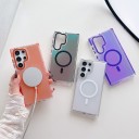 Funda trasera para Samsung Galaxy S25 Ultra Carga inalámbrica sin quitar TPU y policarbonato Bisel protector de la cámara Funda para móvil 19
