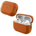 Funda única de cuero de lychee para Apple AirPods Pro 2 con mosquetón, protección contra polvo y rayones, compatible con carga 12