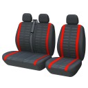 Fundas de asiento universales 2+1, poliéster, para el asiento del conductor y dos asientos de pasajeros 4