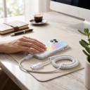 Fundas protectoras para cables de datos 3,2 x 2 cm 10 uds contra roturas en el conector transparentes con borde ondulado y también como organizador 5