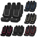 Fundas universales para asientos de coche 9 pcs, tela de poliéster con rayas, asientos delanteros y traseros, reposacabezas 2