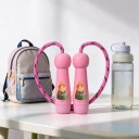 Fune per bambini con motivo della principessa Manici in legno Laccio in cotone morbido 2,7 m Lunghezza regolabile Per bambini fino a 160 cm Rosa 3