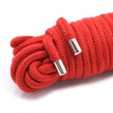 Funie BDSM din bumbac, 10 metri lungime, 0,85 cm latime, cu capete metalice, ideala pentru bondage, legat si alte tehnici Ambalare discreta 3