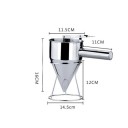 Funil dosador em inox 600 ml com suporte Dosedor compacto de massa para panquecas, muffins e coberturas, utensílio prático de cozinha 4