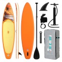 Funwater Oppusteligt Paddle Board til Stand Up Padling med Palmetræer og Solnedgang Motiv med Paddle Pumpe og Rygsæk Flere Farver 1