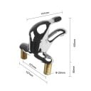 Fürdőszobai acél csaptelep 10,5 x 14,1 cm Kétcsapos csap szűrő fúvókával meleg és hideg vízhez Modern mosdócsap 2