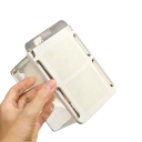 Fürdőszobai kihúzható tároló fiók 12 x 8 x 8 cm PP Tároló doboz tükrös szekrény alá Ragasztható felső fedél Praktikus apróságok szervezője 5