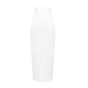 Fustă lungă pentru femei, tip creion, cu talie înaltă Croi strâns cu fermoar și fanta în spate Material elastic din nailon 1