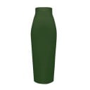 Fustă lungă pentru femei, tip creion, cu talie înaltă Croi strâns cu fermoar și fanta în spate Material elastic din nailon 7