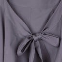 Fustă maxi asimetrică pentru femei cu pantaloni înfășurați Croi înfășurat cu volan Talie înaltă cu legare în fundiță Poliester 7