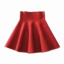 Fustă mini clopot pentru femei cu talie înaltă Pantalon lat în partea superioară Croi lărgit cu valuri bogate Bumbac Fustă pentru purtare zilnică 2