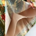 Fustă mini pentru femei cu talie înaltă, Croială în formă de A, Model tropical colorat cu frunze și plante, Căptușeală deschisă, Amestec de bumbac 7