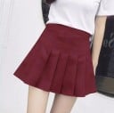 Fustă mini plisată pentru femei în stil japonez Fustă de vară plisată cu închidere pe lateral Croi scurt deasupra genunchilor 12