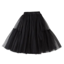 Fustă pentru fete Uni cu volane Dantelată Sub genunchi Bumbac și dantelă Elegantă fustă midi de sărbătoare 5