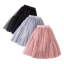 Fustă pentru fete Uni cu volane Dantelată Sub genunchi Bumbac și dantelă Elegantă fustă midi de sărbătoare 3