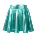 Fustă pentru fete Unicolor Lucioasă Peste genunchi Poliester Spandex Fustă elastică festivă pentru fete 11