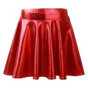 Fustă pentru fete Unicolor Lucioasă Peste genunchi Poliester Spandex Fustă elastică festivă pentru fete 7