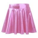 Fustă pentru fete Unicolor Lucioasă Peste genunchi Poliester Spandex Fustă elastică festivă pentru fete 13