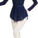 Fuste de dans cu croi ușor transparent din nylon spandex pentru balet, gimnastică și antrenamente de dans 6