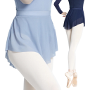 Fuste de dans cu croi ușor transparent din nylon spandex pentru balet, gimnastică și antrenamente de dans 9