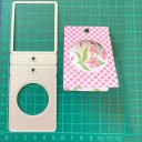 Fustella in metallo per etichette 14,5 x 5,2 cm in acciaio al carbonio per scrapbooking e creazione di decorazioni in carta 5