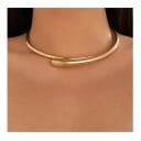 Futurystyczny naszyjnik 14 cm Regulowany Stal Trendy Prosty Damski Biżuteria Ślubna Na Imprezę Prezent 3