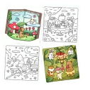 Fuzzy Tales målarböcker söta scener 40 sidor 21,3 x 21,3 cm papper färgläggning lugnande för barn och vuxna 2