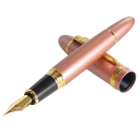 Fyldepen klassisk design med metalindfatning 14,7 x 1,7 cm spids 0,5 mm kalligrafisk pen til skrivning og underskrifter 18