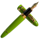 Fyldepen klassisk design med metalindfatning 14,7 x 1,7 cm spids 0,5 mm kalligrafisk pen til skrivning og underskrifter 12