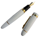 Fyldepen klassisk design med metalindfatning 14,7 x 1,7 cm spids 0,5 mm kalligrafisk pen til skrivning og underskrifter 9