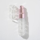 Fyllbar reseatomizer för parfym 5 ml transparent med färgad pump, kompakt sprayflaska för handväska och resor 4
