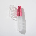 Fyllbar reseatomizer för parfym 5 ml transparent med färgad pump, kompakt sprayflaska för handväska och resor 5