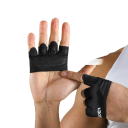 Fyra-finger träningshandskar storlek M, halkfria fitness ärmar för handomfång 15–18 cm, skydd för fingrar och handflator vid styrketräning 2