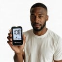 G-427B Bluetooth glükózmérő MedM Health alkalmazással 50 tesztcsíkkal és 50 lancettával, kódolás nélkül, 5 másodperces eredménnyel, fekete 7