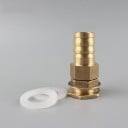 G1/2 sárgaréz adapter tömlőtüske a tömlő csatlakoztatásához Hatszögletű peremmel és biztosító anyával Két szilikon gyűrű 7