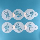 Gabarits de décoration de gâteaux fleurs 6 pcs 3
