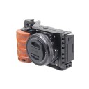 Gabbia per fotocamera 12,8 x 4,1 x 8,3 cm Stabilizzatore con manico in legno Gabbia video per Sony ZV-E10 2