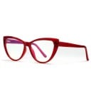 Gafas contra la luz azul para computadora y móvil Montura de plástico en forma de ojos de gato con esquinas elevadas Lentes transparentes 4