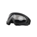 Gafas de ciclismo deportivas 18,5 cm x 8 cm Montura negra con lente transparente de color Protección ocular contra el viento 4
