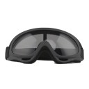 Gafas de ciclismo deportivas 18,5 cm x 8 cm Montura negra con lente transparente de color Protección ocular contra el viento 3
