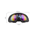 Gafas de ciclismo deportivas 18,5 cm x 8 cm Montura negra con lente transparente de color Protección ocular contra el viento 2