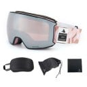 Gafas de esquí Unisex UV400 Plástico Antivaho con Inscripción Vector Rosa Cómodas Outdoor Deporte Visión Segura 1