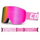 Gafas de esquí UV400 17,8 x 9,8 cm Unisex Gafas de protección para esquiar y hacer snowboard Campo de visión amplio Bolsa de tela suave 9